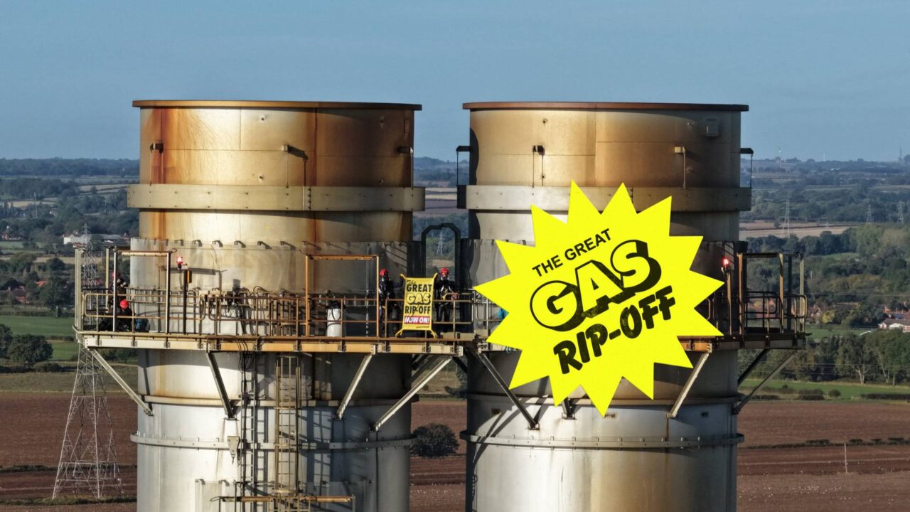 Greenpeace Event: Great Gas Rip Off Stall at The Yard Market