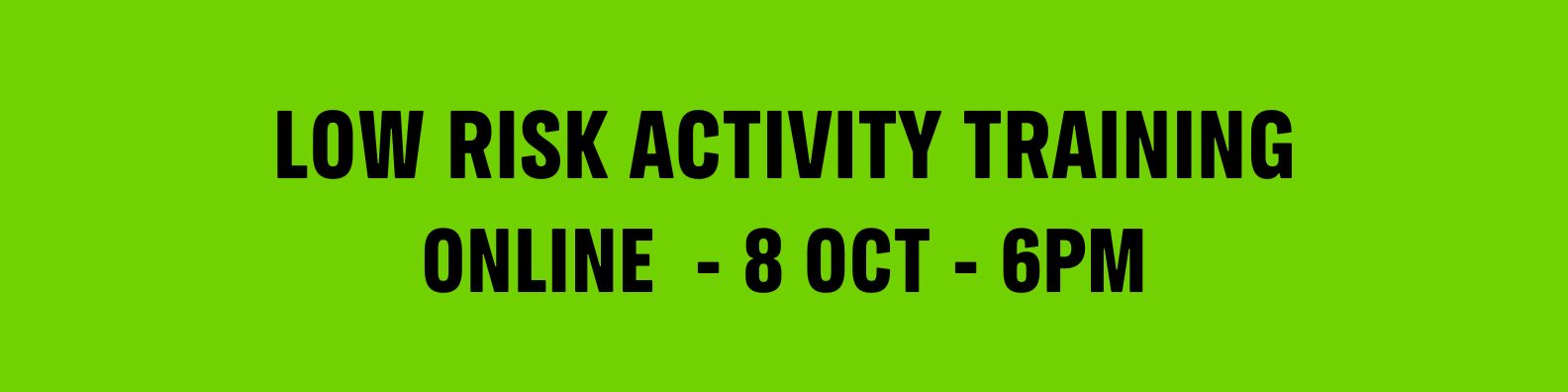 Greenpeace Event: Low-Risk Activity Training